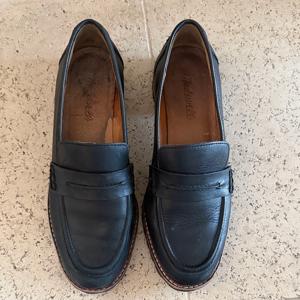 Madewell Black Leather Loafers - Picture 6 of 9